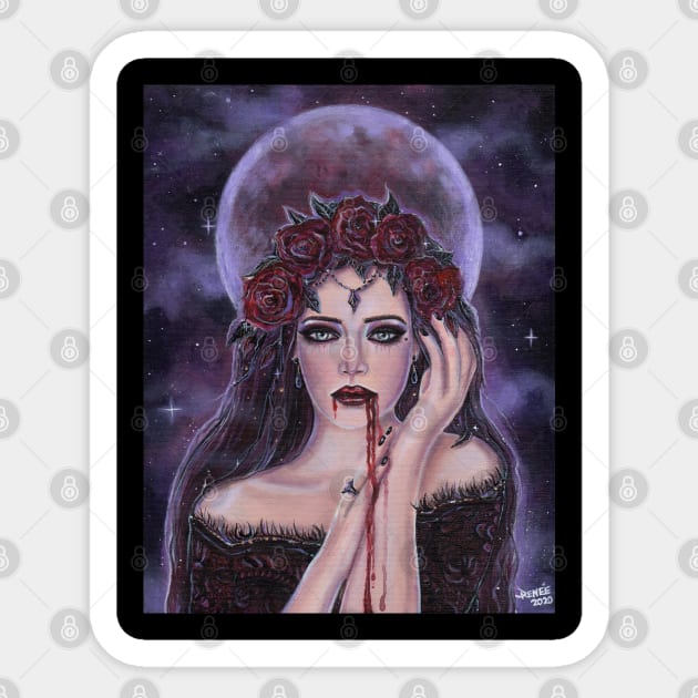 The tormented moon vampire by Renee Lavoie Sticker by ReneeLLavoie